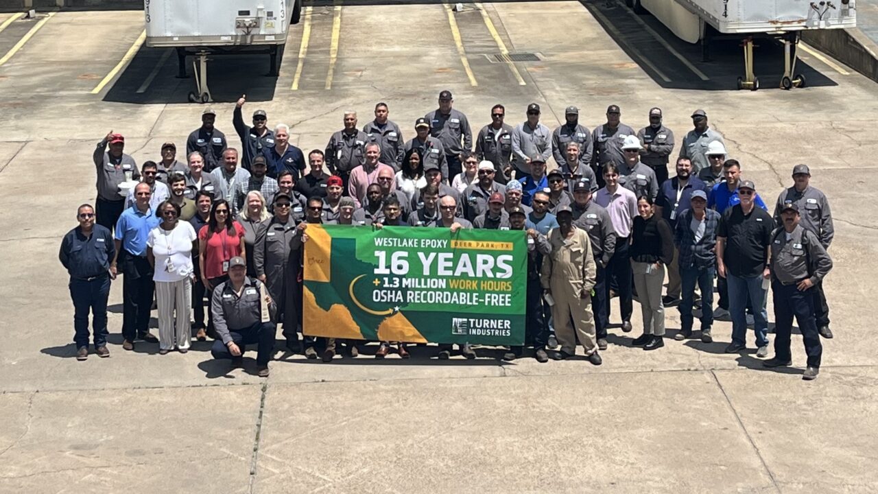 Turner Industries Celebrates 16 Years OSHA Recordable Free at Westlake